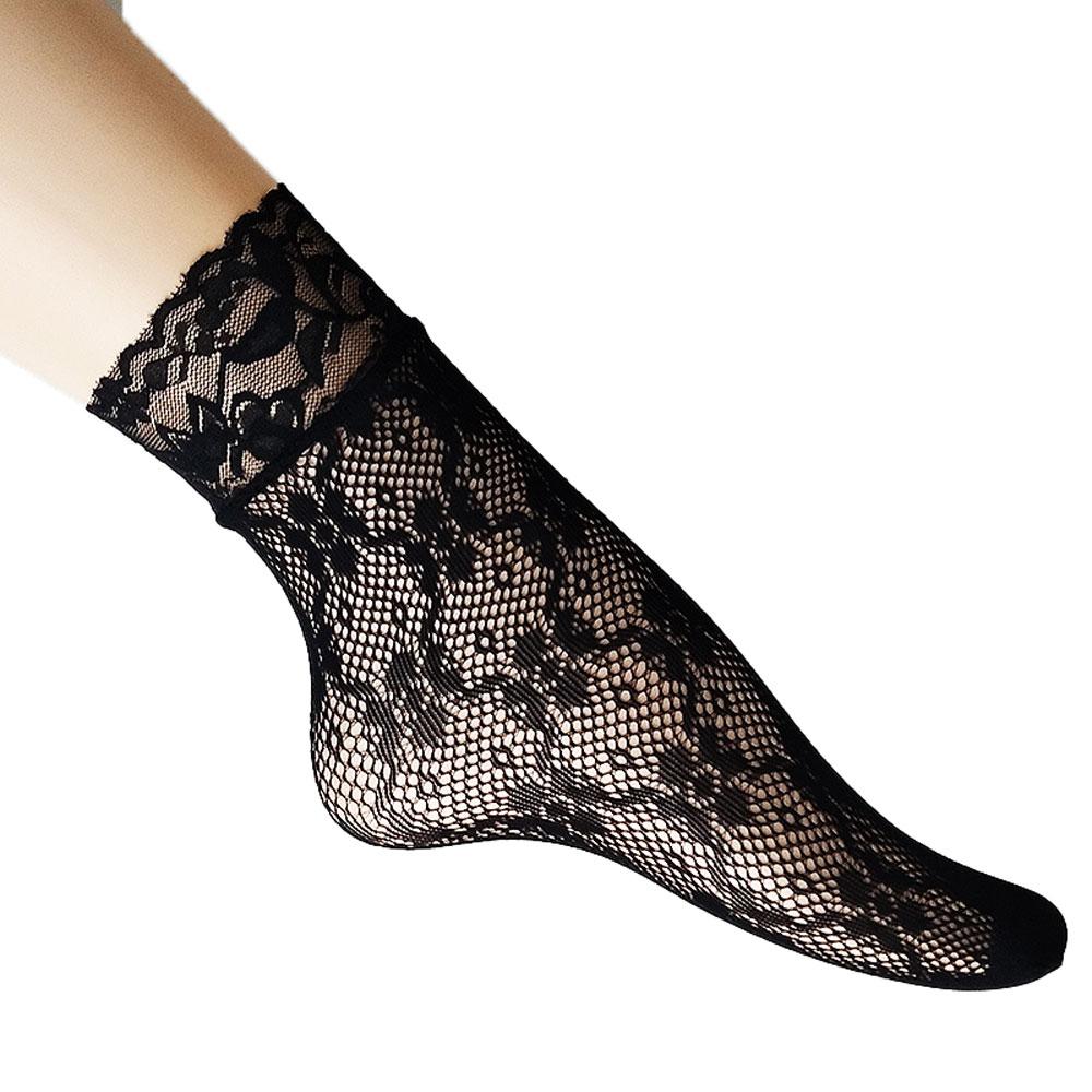 Женские сетчатые носки, сексуальные ажурные чулки в стиле Лолиты, нейлоновые женские короткие носки с цветочным узором, леопардовым принтом, забавные носки в консервативном стиле