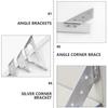 12 Pcs Shelf Bracket Connection Corner Trapezoid Angle Trapeziform Brace Square Code Brackets 90 Degree Support