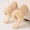 Fashion Fashion Feather Decoration Design Slippers Women Comfort Lightweight Soft Sole Home Slippers Elegant Non Slip Zapatos De Mujer