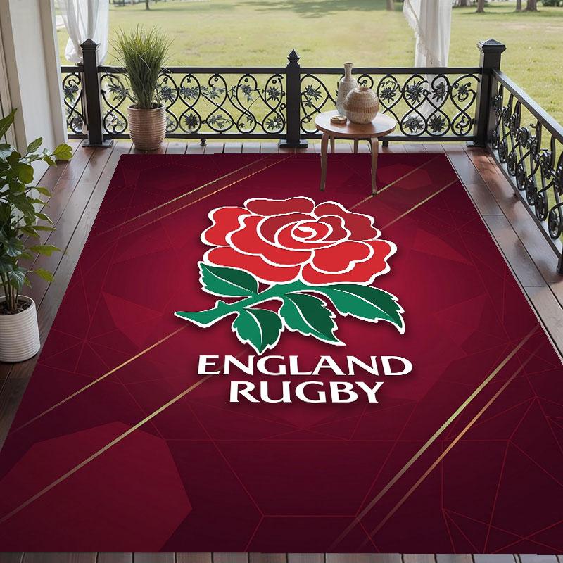 Soft Floor Carpet England Rugby Pattern Area Rug Decorative Mat For Home Room Decoration