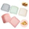 Bento Box with Lid Moisture-proof Easy Clean Toast Shape Portable Sandwich Food Storage Case