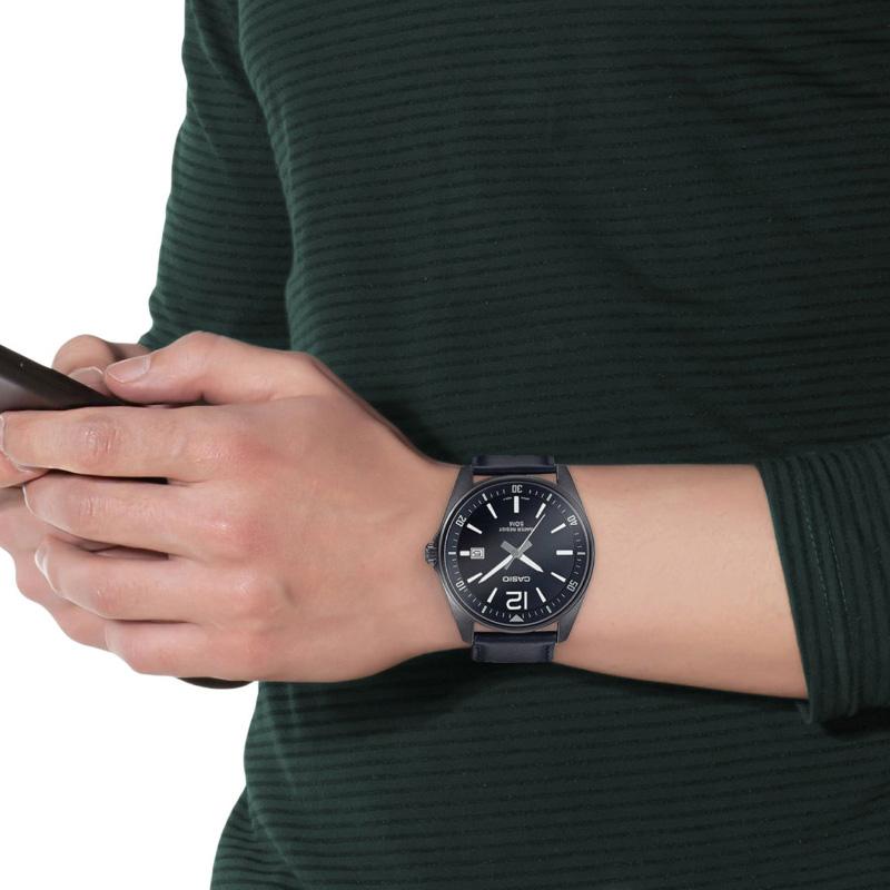 Casio Мужские часы стандартной серии Черные MTP-E170BL-1B MTP-E170BL-1B