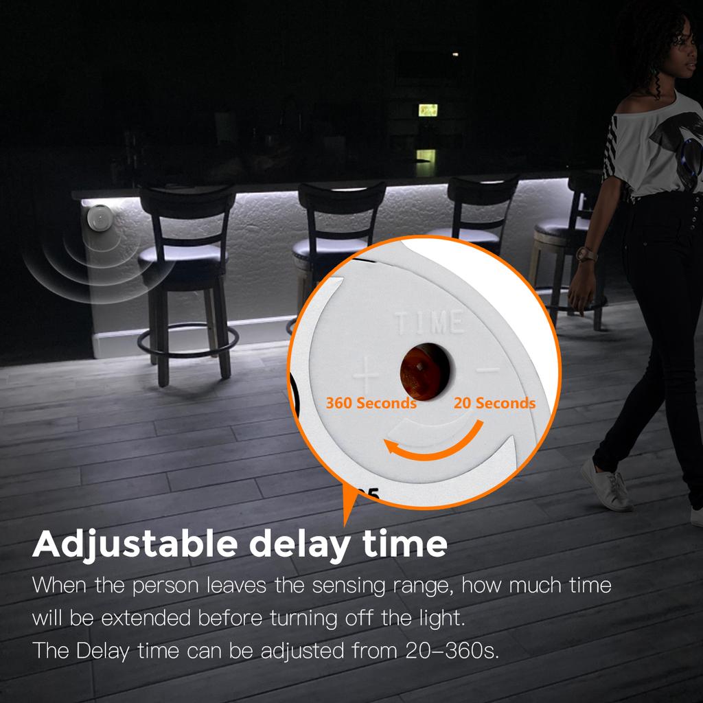 Ультраяркая светодиодная лента COB 24 В с датчиком движения PIR, 320 светодиодов/м, водонепроницаемая неоновая лента, лампа 3000K, 4000K, 6000K