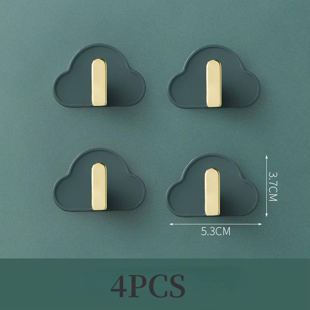 Крючки для подвешивания облаков, форма, держатель для ключей в прихожую, самоклеящиеся крючки без сверления, декор для кухни, ванной комнаты, настенное хранение