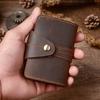 Cowhide Leather Credit Card Holder for Men Vintage Style Card Wallet for Credit Cards