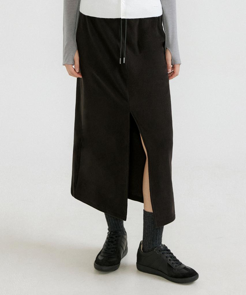 Front To Line Soft Warm Maxi Skirt
