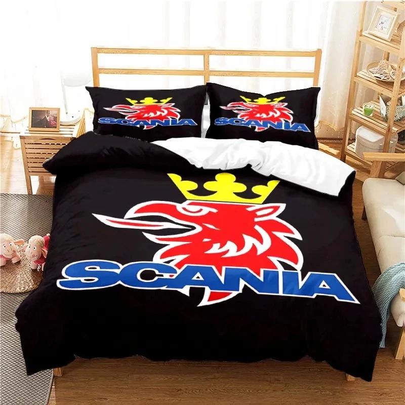 Постельное белье Scanias Truck Logo для мальчиков и девочек, размер Twin, Queen, пододеяльник, наволочка, кровать, дети, взрослые, модный домашний текстиль