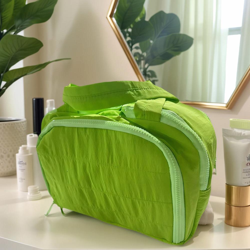 Широко открывающаяся дорожная косметичка с большим отверстием Органайзер для макияжа Дорожная косметичка для женщин Аксессуары Предметы первой необходимости Туалетные принадлежности