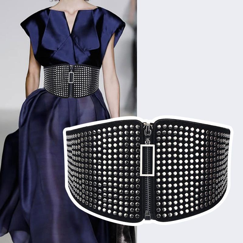 Four Seasons Available New Belt Women'S Leather Fashion Versatile Jeans Belt Decoration With Skirt, Suit, Sweater Waist Cover