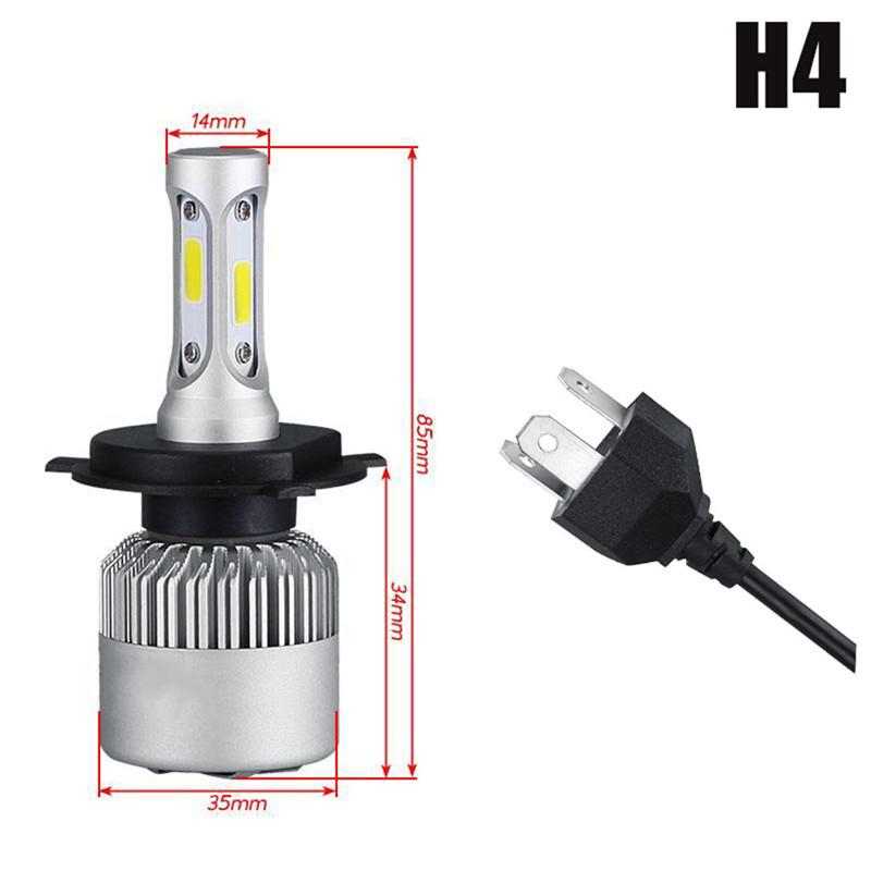 1Pc H4 H7 H11 COB Car LED Headlight Bulbs Hi-Lo Beam 36W 16000LM 6000K Auto Headlamp Led Car Light 12V Car Styling Bright