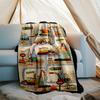 excavator Theme Printed Blanket - Perfect for Couch, Bed, Travel & Outdoor Use | Machine Washable, Cozy & Durable.