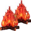 Fake Flame 3D Decorative Halloween Christmas Decorations Realistic Art Paper Red Vivid Artificial Safe Campfire for Festival