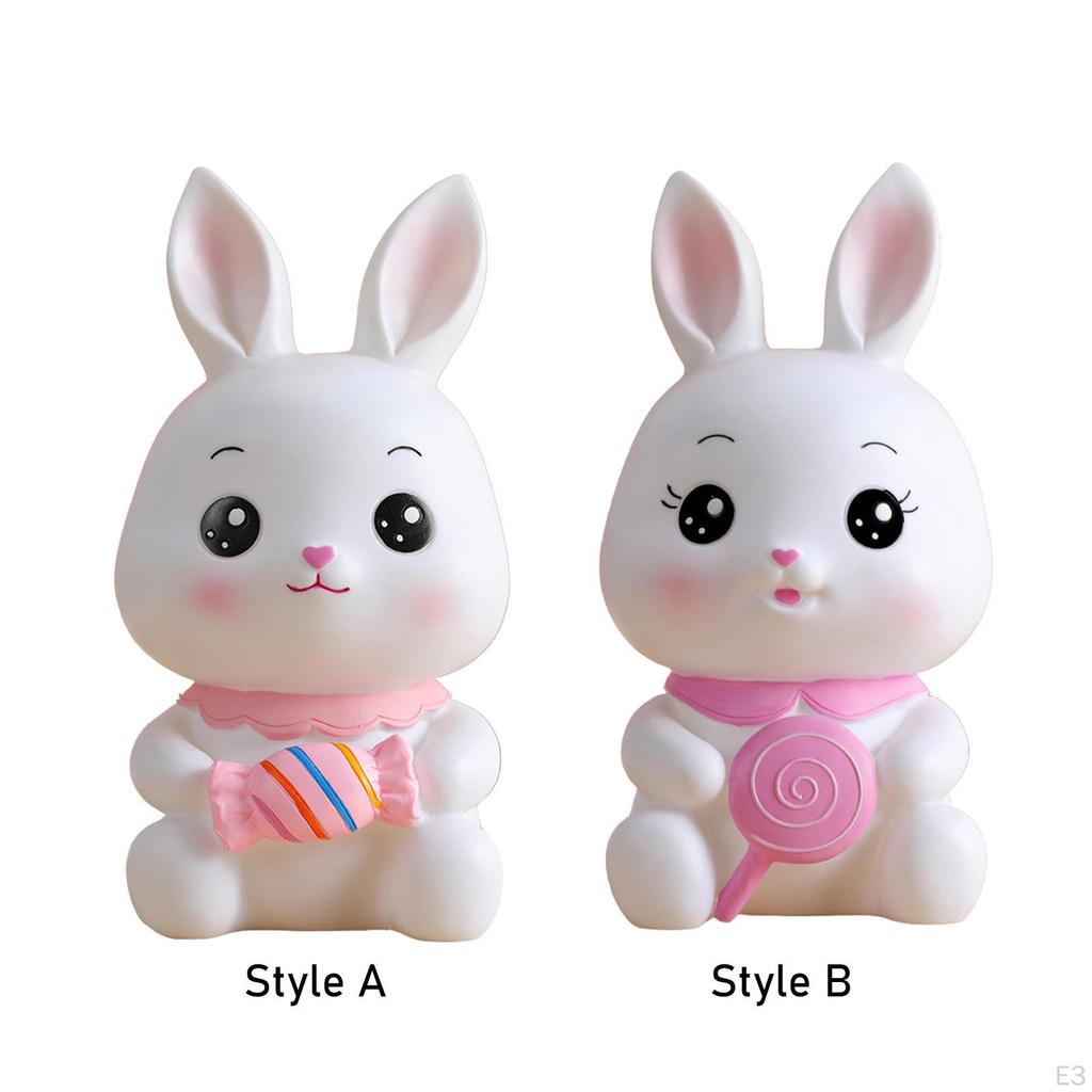 Фигурки кроликов, копилка, настольный милый небьющийся декоративный кролик, банка для экономии денег