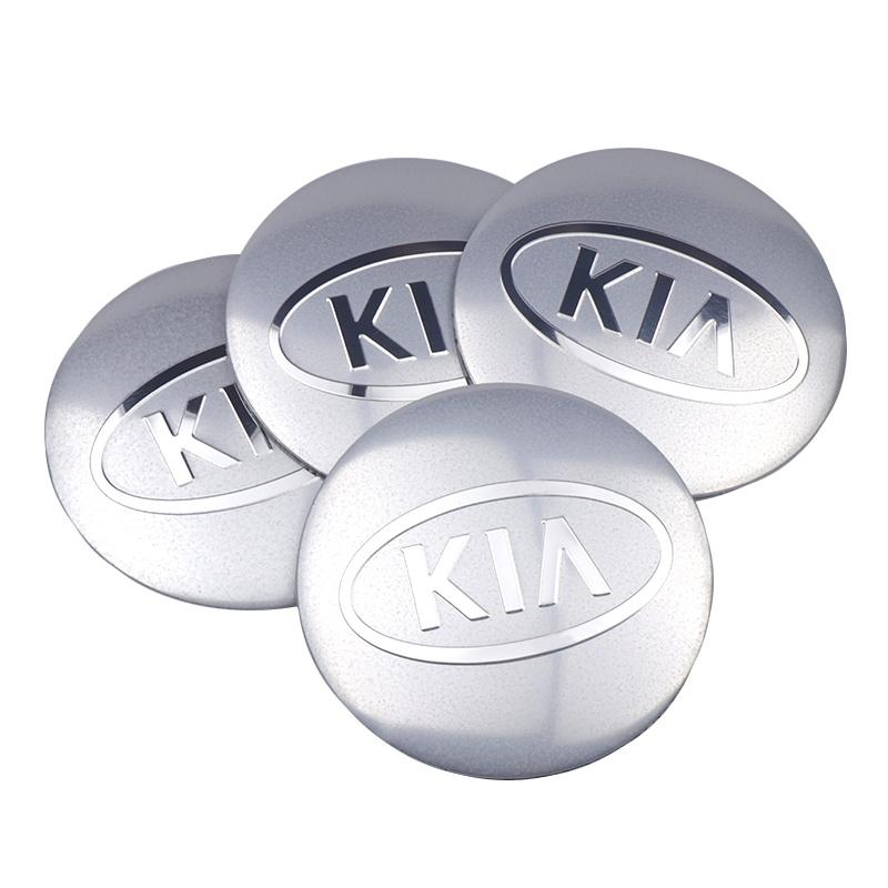 AABJC1 4Pcs 56mm 60mm Car Wheel Center Hub Cap Cover Emblem Stickers For Kia Sportage 3 Rio Ceed Carnival Picanto Soul EV6 Niro Forte
