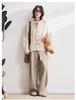 Japanese Retro Cable Knit Sweater for Kids, College Style, Button Cardigan, Loose Casual Top