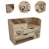 Desktop Organizer with Drawers Storage Box Shelf Sleek Display Rack Tabletop Organization