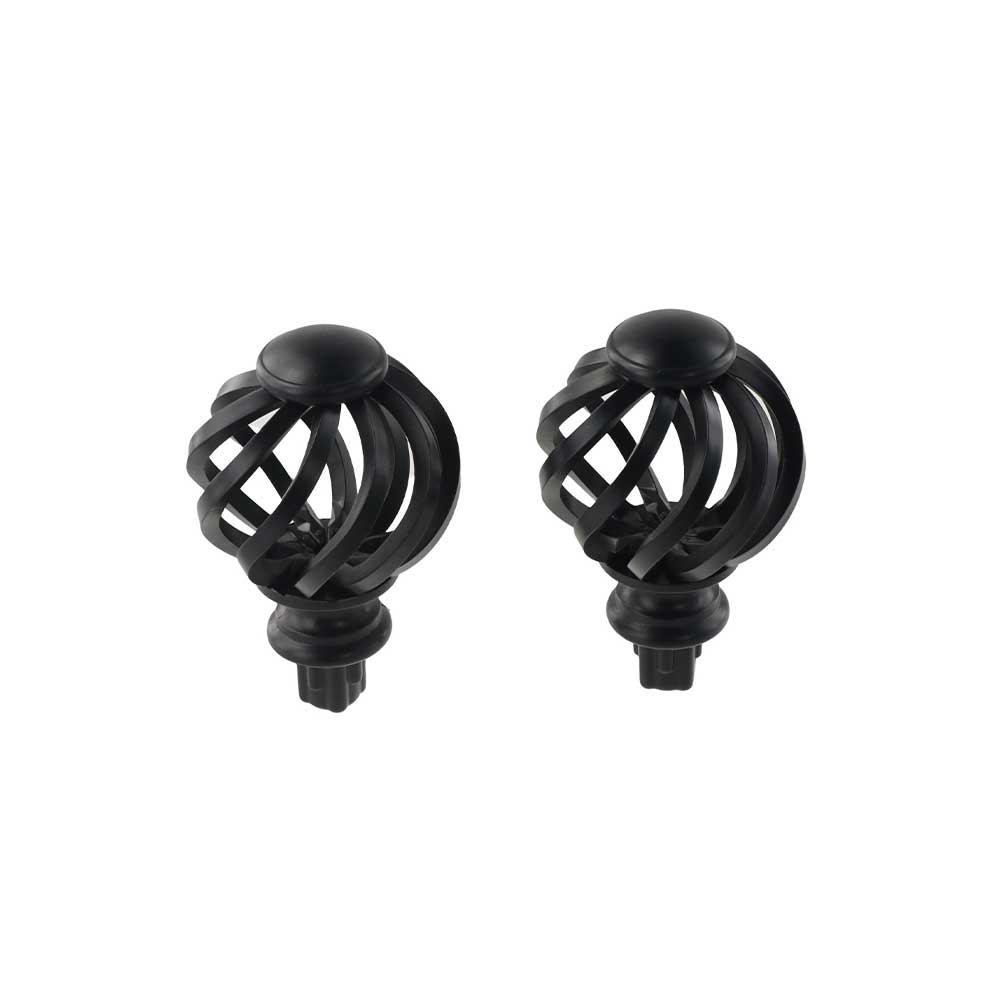 Replacement Curtain Rod Finials Spiral Birdcage Window Head Rods Not Deform Plastic Spiral Ball Drape Accessories Curtain Decor