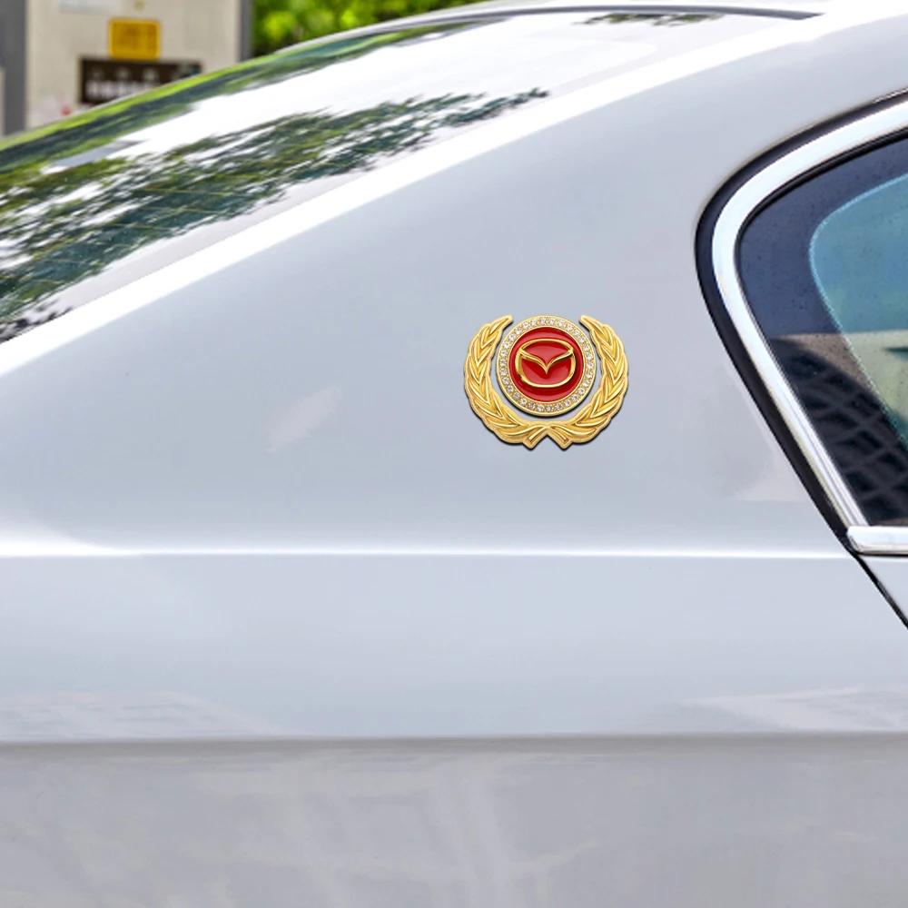 2025 Горячая 1 шт. 3D Металлическая форма автомобиля Боковой габаритный огонь Окно Кузов Декоративная наклейка Декаль для Mazda 3 CX3 CX4 CX5 CX7 CX8 CX9 RX7 Atenza