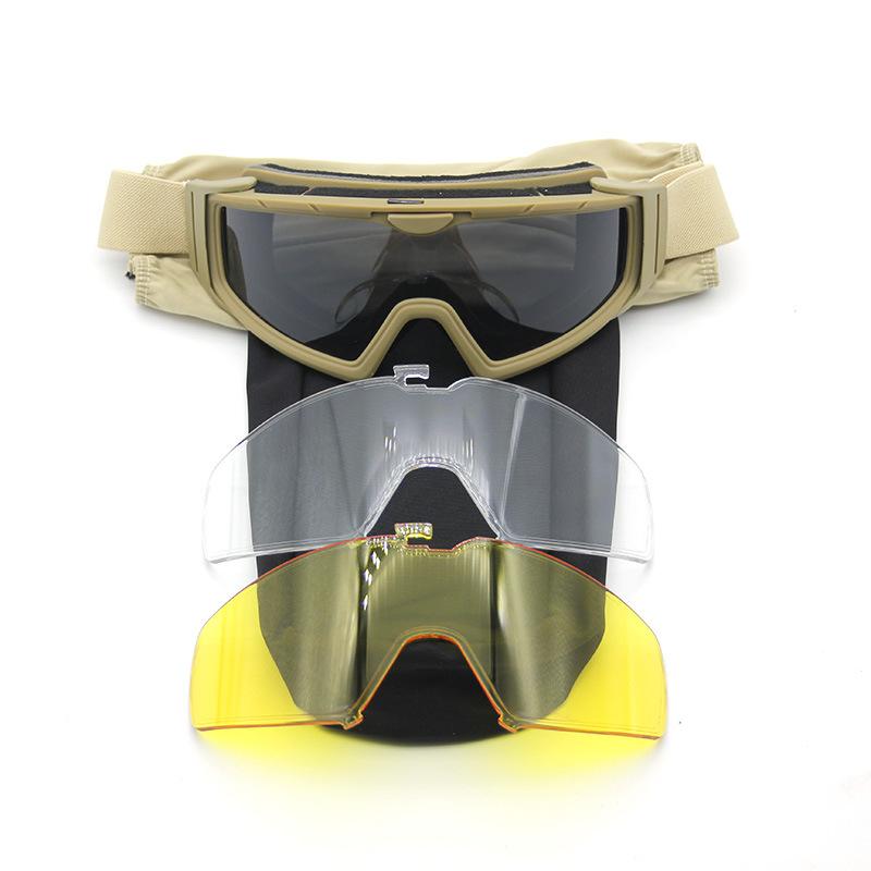 Новые тактические очки для любителей, противотуманные уличные очки, противоударные и взрывозащищенные спортивные очки, защитное оборудование