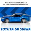 Масштаб 1/32 Toyota GR SUPRA, литая под давлением спортивная модель автомобиля, игрушечный автомобиль с откатным механизмом, звуком и светом для детей, коллекция подарков для мальчиков и девочек