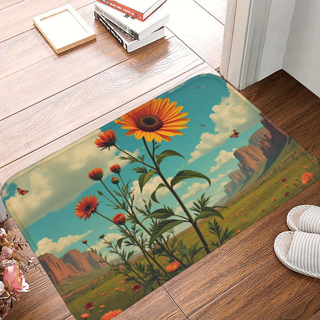 1 шт. Коврик для кухни с 3D-рисунком, Нескользящий придверный коврик, Поп-дизайн, Коврик для ванной комнаты, Коврик для ванной, Ковер для дома, Декор для раковины, Прачечной