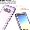YmhxcY Case Compatible with Galaxy Note 8,Drop 3 Layer Durable Cover (No Screen Protector) Solid Rubber Case / 16ft Test Clear Case-Transparent