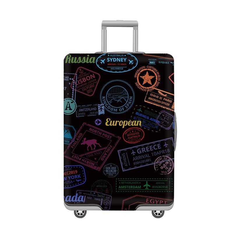 Thickened Elastic Printed Luggage Protector & Dust Cover