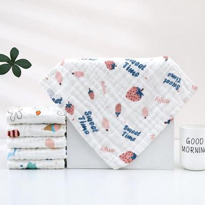 Впитывающий воду и пот хлопчатобумажный марлевый квадратный носовой платок гигиена окружающей среды Случайная поставка цветов