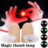 1 Pair Creative Magic Thumb Light Red Light Fingers 2 Red Glow Props Trick LED Props Magic Thum W4V9
