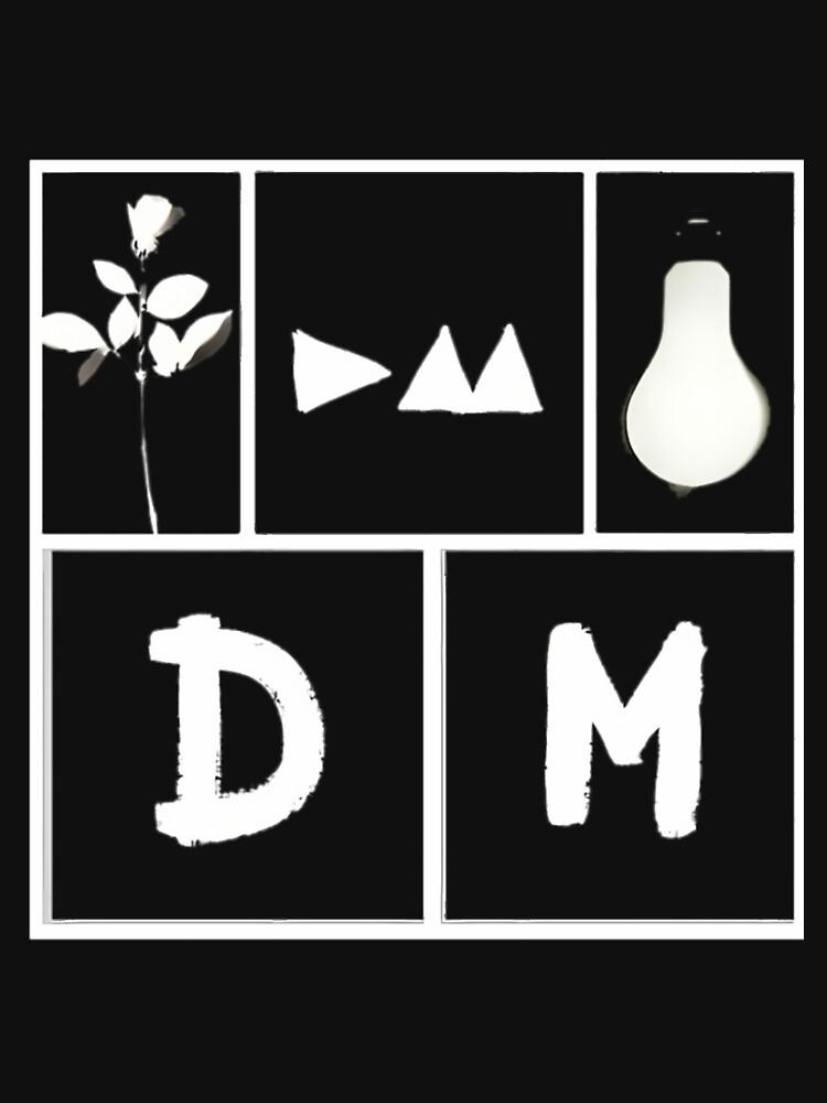 Depeche Mode Минималистичное Символьное Искусство – Абстрактный Монохромный Дизайн Классическая Футболка