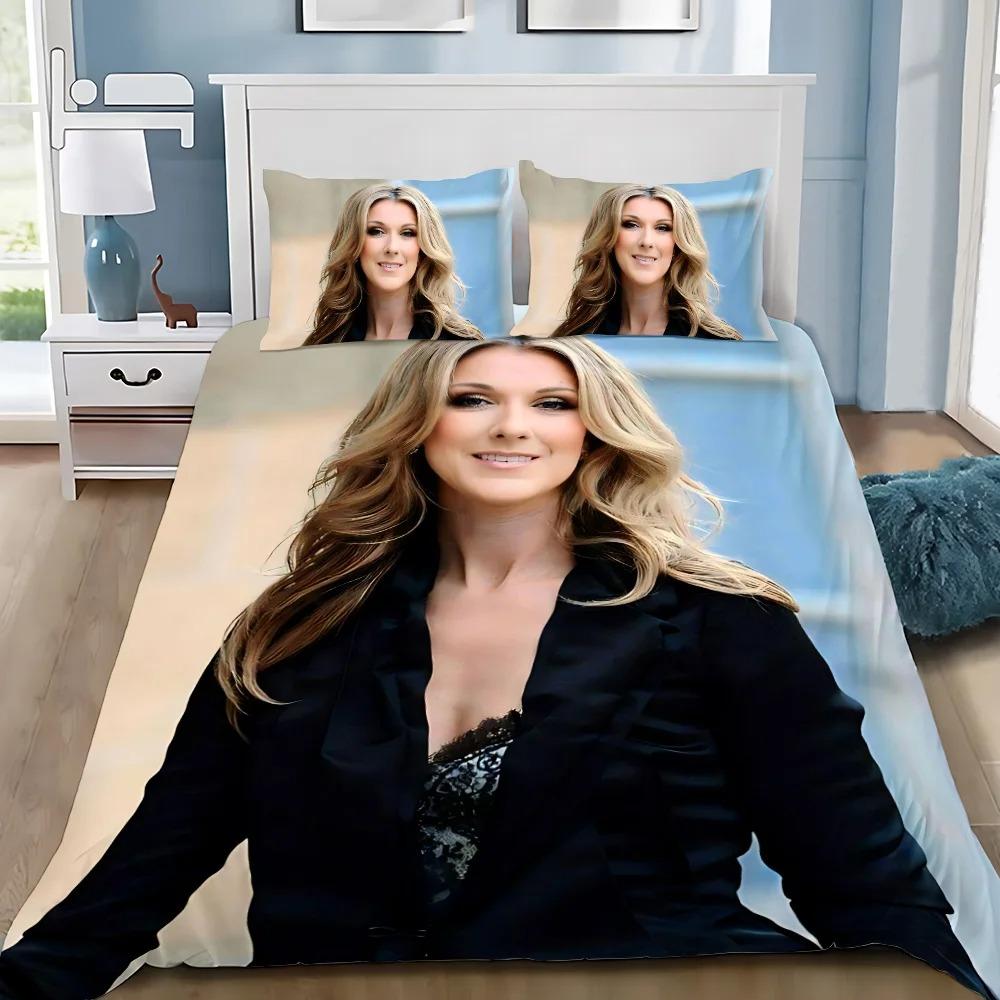 Exquisite 3D Celine Dion Wallpaper Music movie Printing Bedding Set Duvet Cover Comforter Bed Adult Youth Girl Boy Gift