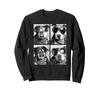 Cute Pit Bull with Snow Funny Winter Guardian Dog Sweatshirt Goggles,
