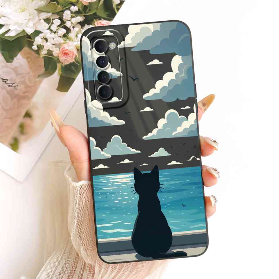 Чехол для Oppo Reno4 Reno 4 Pro, мягкий силикон, милый кролик для пары, задняя крышка телефона для Oppo Reno 4 Reno4 Pro 4G