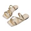 Summer Sandals for Women Flat Sandal Sparkle Rhinestone Slide Trendy Women's Beach Sparkly Dressy Slip On Bling Casual Shoes