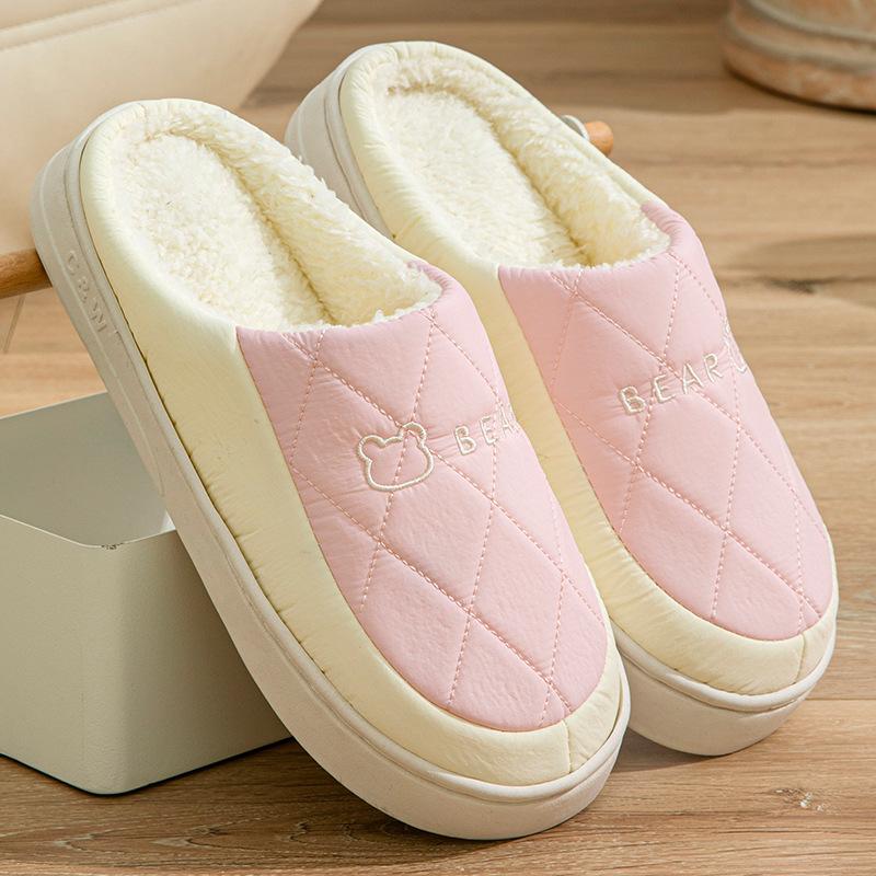 Cotton Shoes with A Feeling of Stepping On Feces, Indoor Waterproof and Anti-slip Plush Slippers