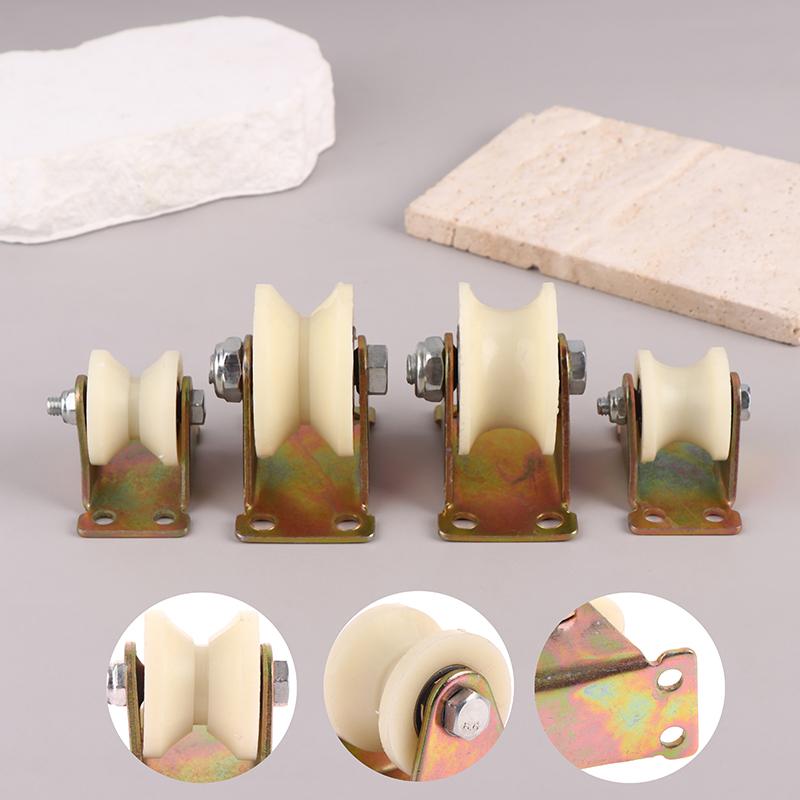 Нейлоновый роликовый шкив с канавками V / U из нейлона со стойкой 30 мм 50 мм дверные канавки для тяжелых условий эксплуатации ролики скользящая пятка