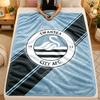 Flannel BlanketSwansea City Warm Soft Throw Blanket for Indoor Sofa Bed Living Room Use