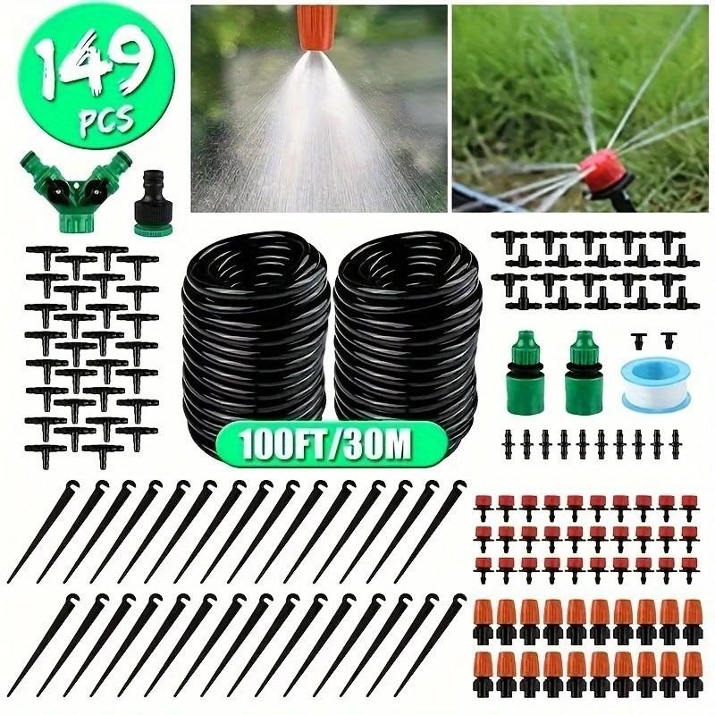 Adjustable copper atomizing nozzle set, automatic flower watering device, cooling spray set, garden irrigation tool set