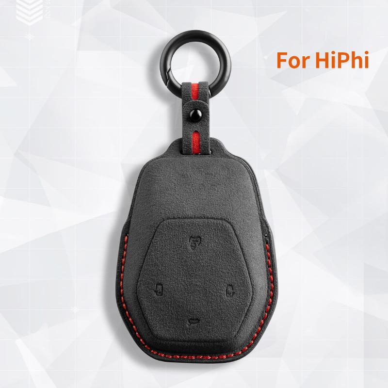Car Key Case Cover For HIPHI Y X 2023 Hiphi Z Suede Car Key Shell Accessories