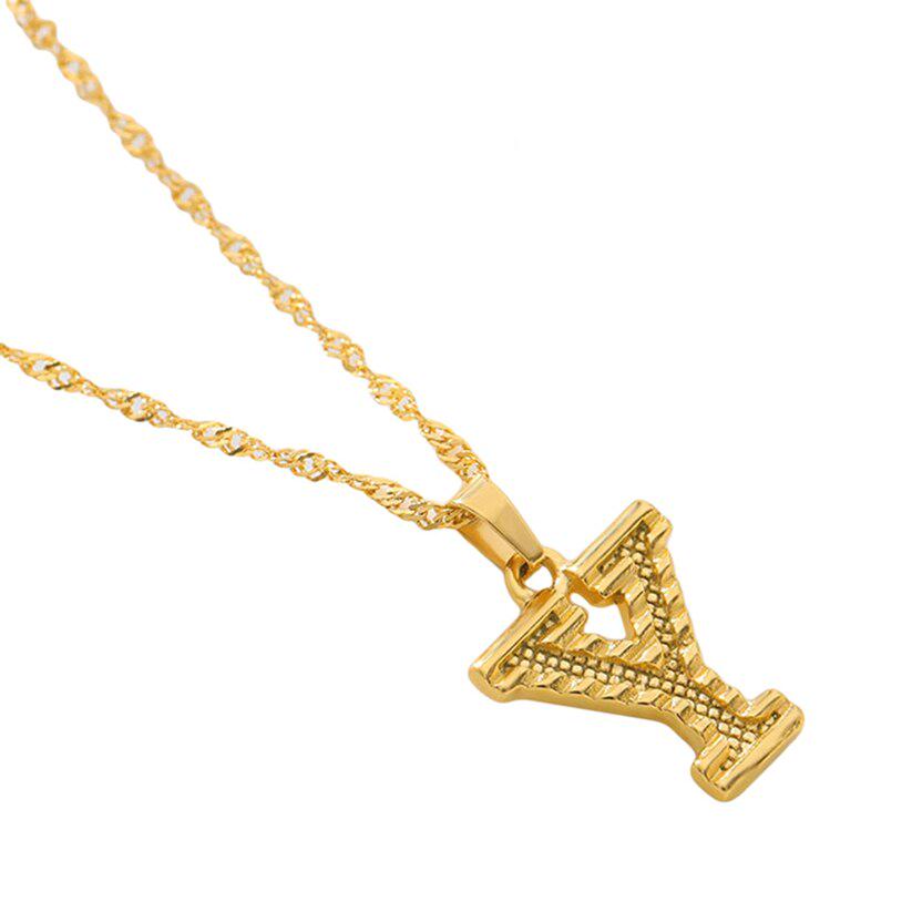 Женское ожерелье с подвеской, ожерелье с начальной буквой, ожерелье-цепочка с подвеской