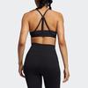 Adidas Бюстгальтер All Me Support с низкой поддержкой, повседневный модный спортивный бюстгальтер, женское нижнее белье, черный GM2796