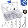 100PCS/Box R-type Wave Card Hairpin Bolt Latch Cotter Pin Carbon Steel LXY