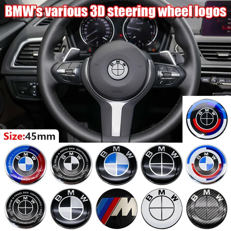 1 Uds pegatina para volante de coche emblema de coche accesorios de decoración para BMW G22 F30 F10 X3 X5 X6 E39 E46 E36 E90 G20 YNEPB1