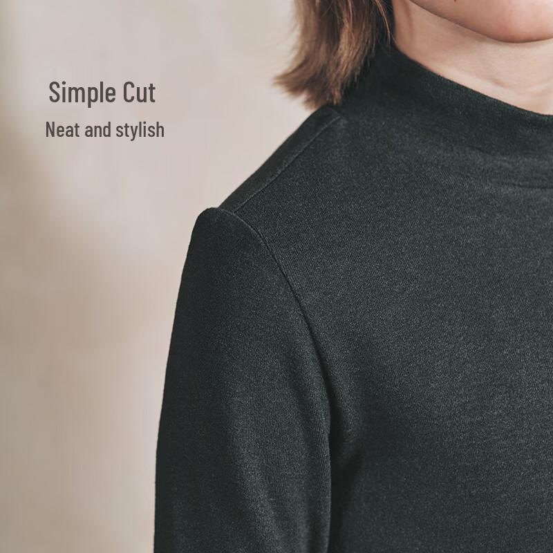 Kaolabibi Children's Thermal Mock Neck Long Sleeve T-Shirt