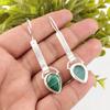 Серьги с малахитом, ювелирные украшения, серьги из стерлингового серебра 925 пробы, ювелирные украшения ручной работы для свадебного подарка
