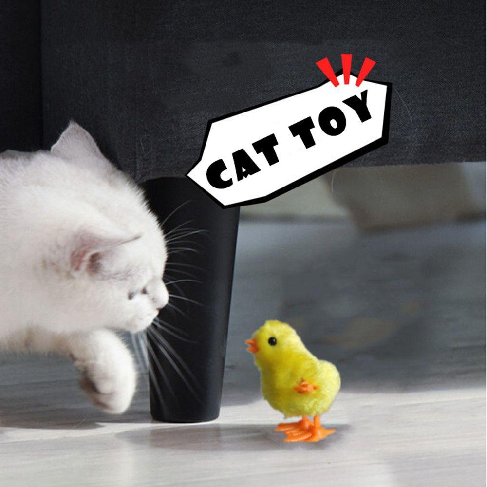Shake Movement Interative Playing Clockwork Interative  Toy Cat Toys Plush Chicks Kids Gifts