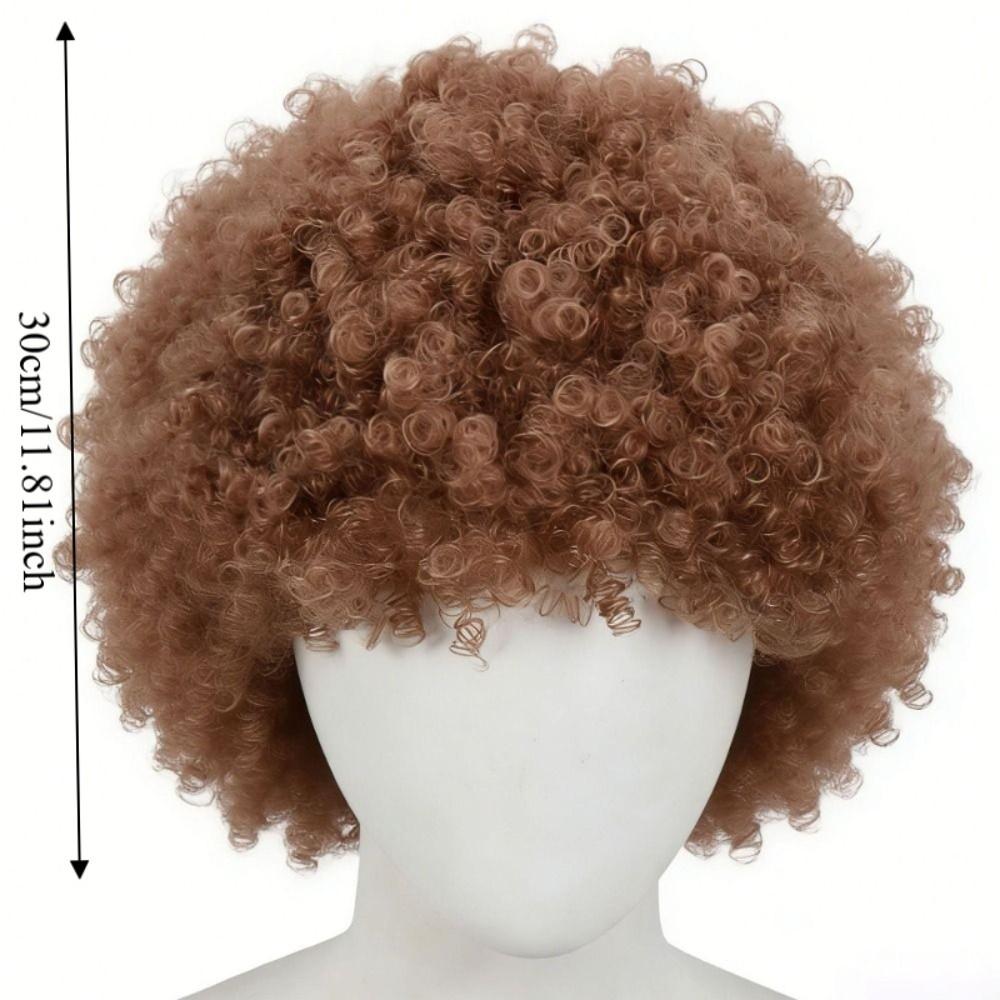 Heat Resistant Clown Curly Cosplay Wig Synthetic Football Fan Wearing Wigs Carnival