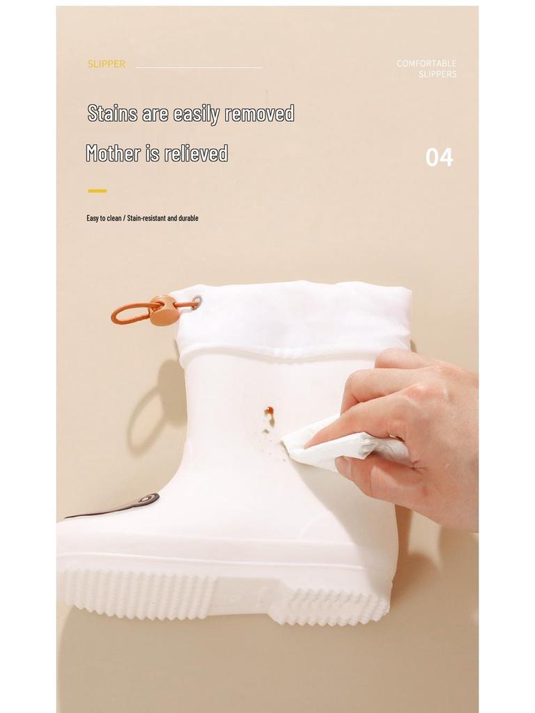 Водонепроницаемые детские резиновые сапоги Feng Qing Fan с нескользящей подошвой и эластичной манжетой - Мультяшный дизайн для малышей