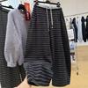 Женские зимние полосатые широкие брюки с регулируемым низом - Плюс бархатная толщина, Универсальные, 2-сторонние