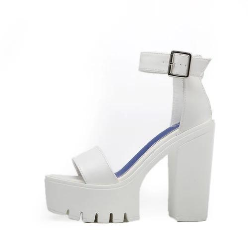 Европейские ночные клубы диджей бар певица танцевальная обувь крест ремешок 13см толстый супер высокий каблук водонепроницаемые сандалии на платформе